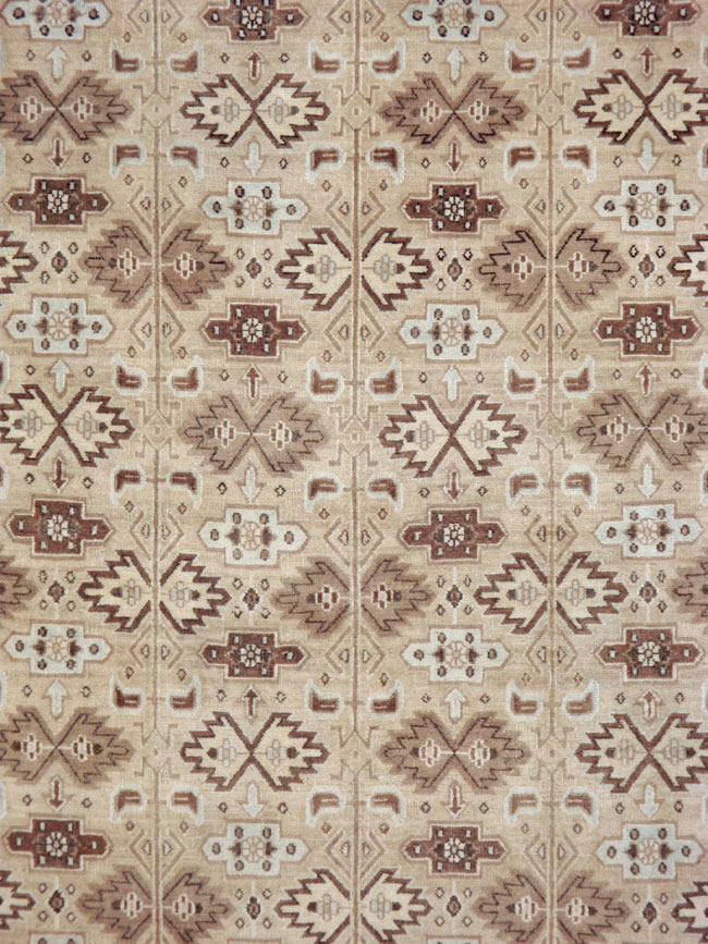 Vintage Persian Mashad Carpet, No.24005 - Staging