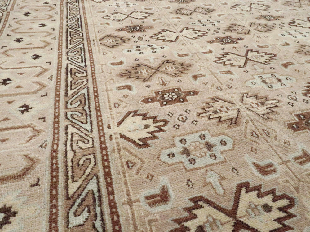 Vintage Persian Mashad Carpet, No.24005 - Staging