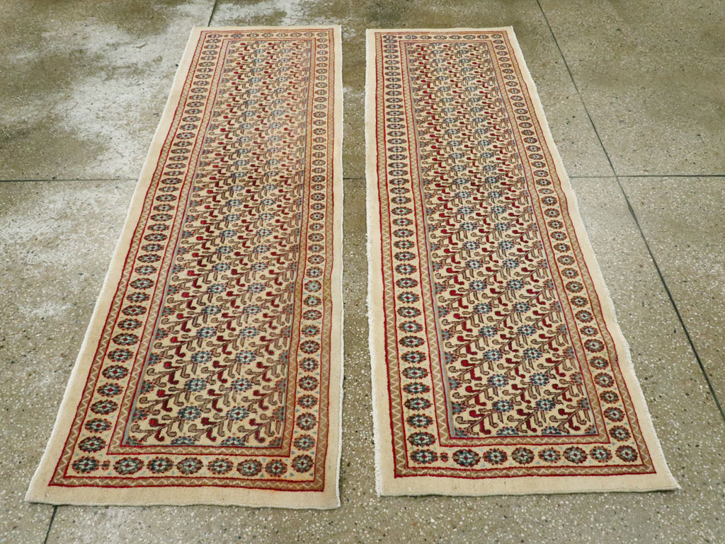 Vintage Persian Mashad Runner (Pair: 1 of 2), No.24006 - Staging