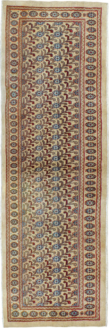 Vintage Persian Mashad Runner (Pair: 2 of 2), No.24007 - Staging