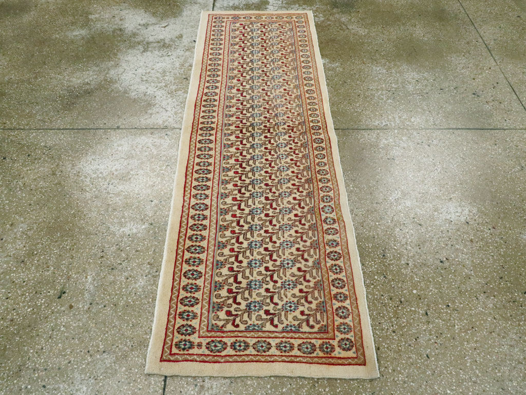 Vintage Persian Mashad Runner (Pair: 2 of 2), No.24007 - Staging