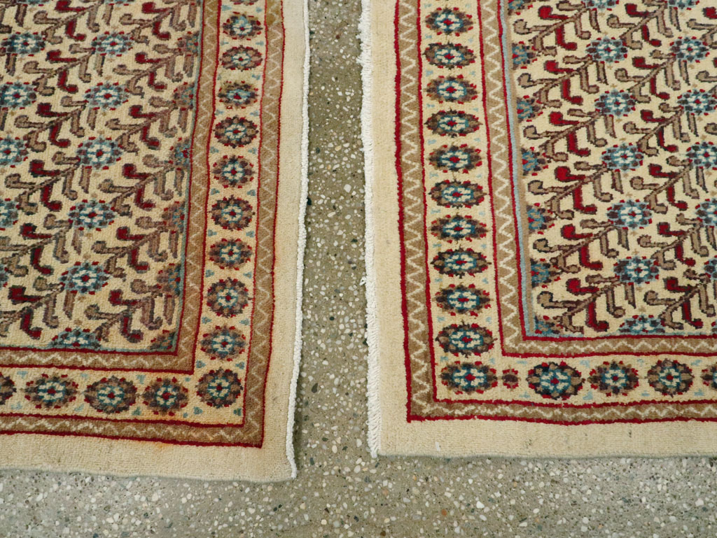 Vintage Persian Mashad Runner (Pair: 2 of 2), No.24007 - Staging