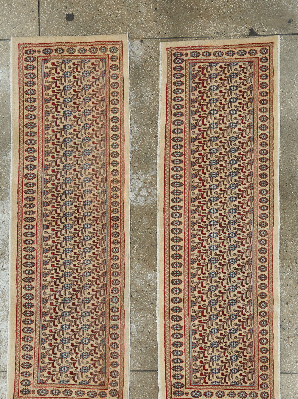 Vintage Persian Mashad Runner (Pair: 2 of 2), No.24007 - Staging