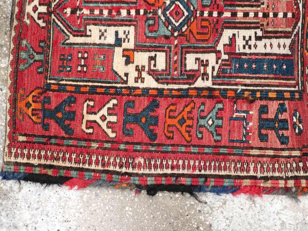 Vintage Persian Shahsavan Soumak Bag Face, No.24012 - Staging