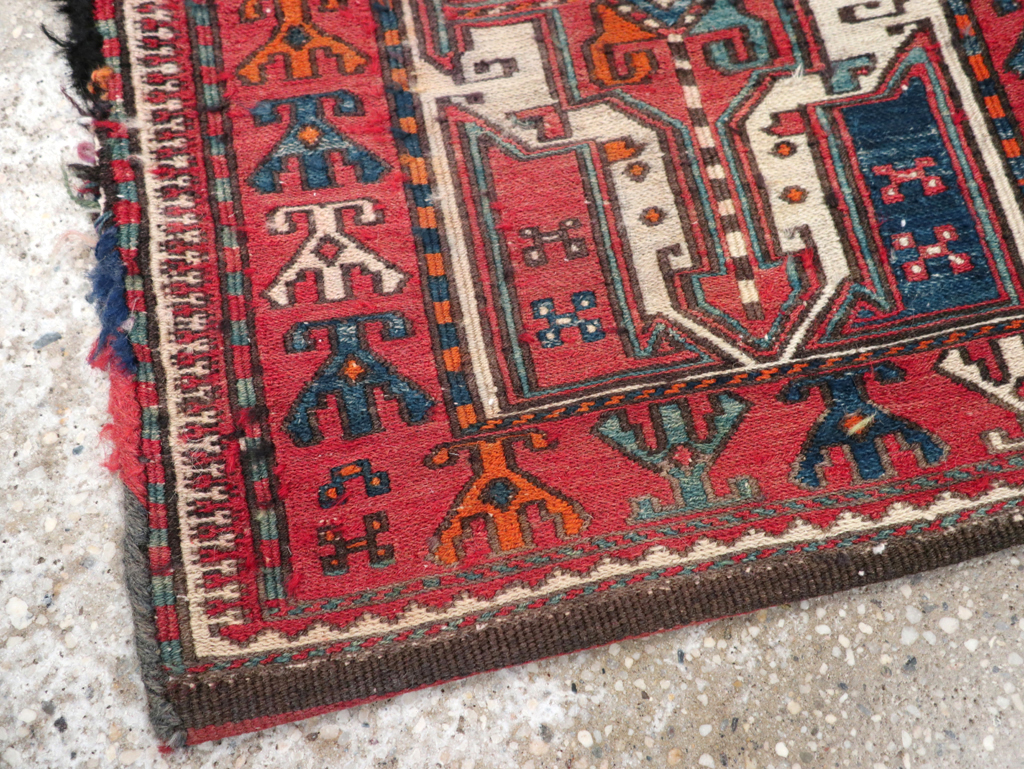 Vintage Persian Shahsavan Soumak Bag Face, No.24012 - Staging