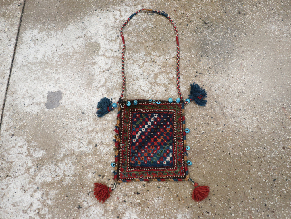 Vintage Persian Shiraz Bag, No.24015 - Staging