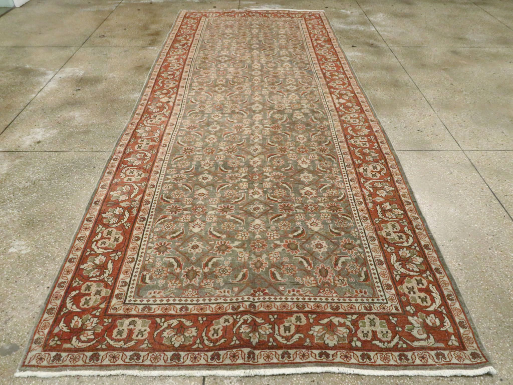 Antique Persian Mahal Gallery Carpet, No.24019 - Staging