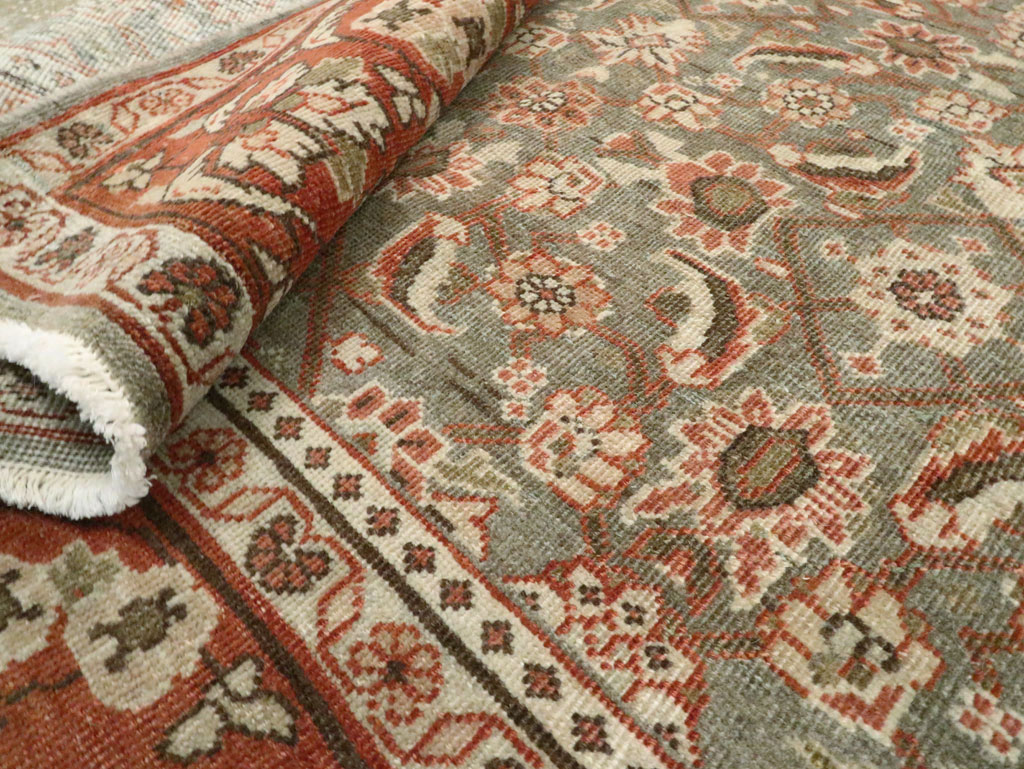 Antique Persian Mahal Gallery Carpet, No.24019 - Staging