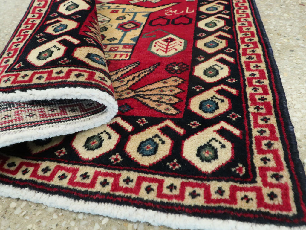 Vintage Persian Tabriz Pictorial Rug (Pair: 1 of 2), No.24028 - Staging