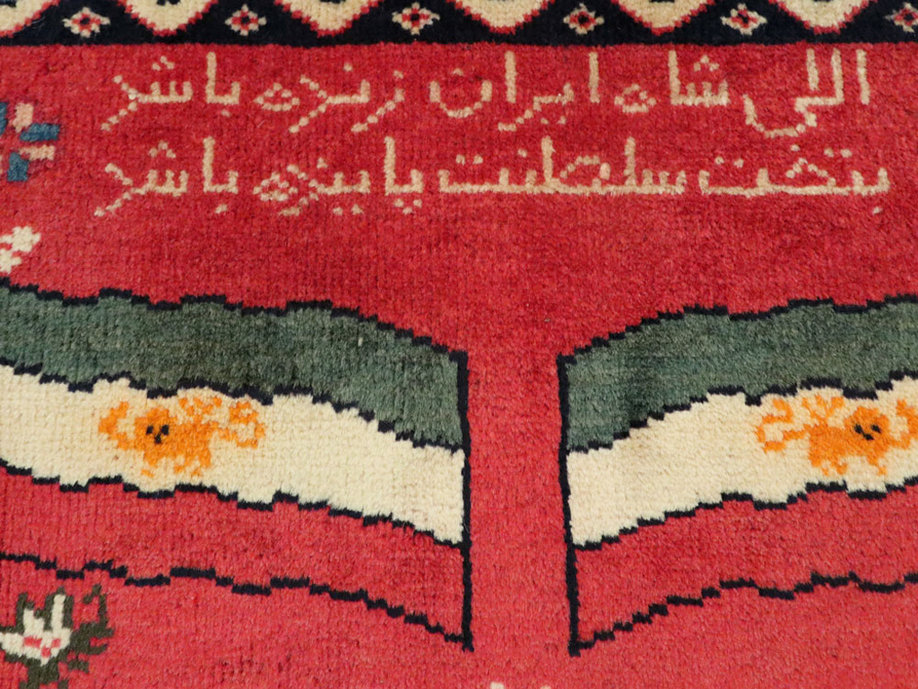 Vintage Persian Tabriz Pictorial Rug (Pair: 2 of 2), No.24029 - Staging