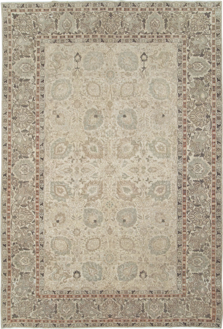 Antique Persian Tabriz Small Room Size Carpet, No.24043 - Staging