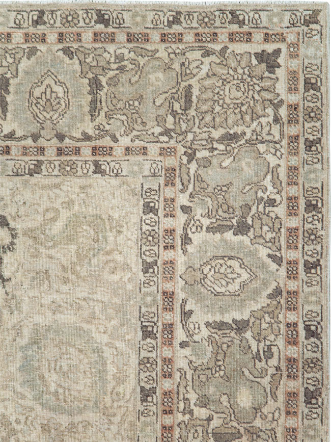 Antique Persian Tabriz Small Room Size Carpet, No.24043 - Staging