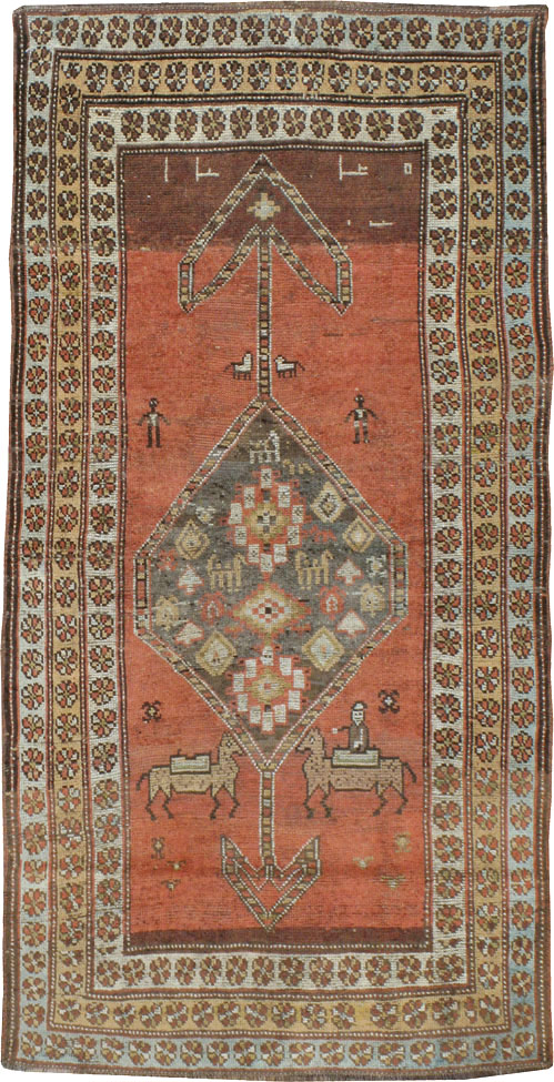 Antique Persian Malayer Rug, No.24046 - Staging