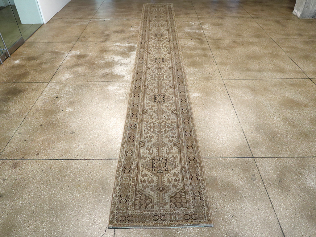 Antique Persian Shiraz Long Runner, No.24051 - Staging