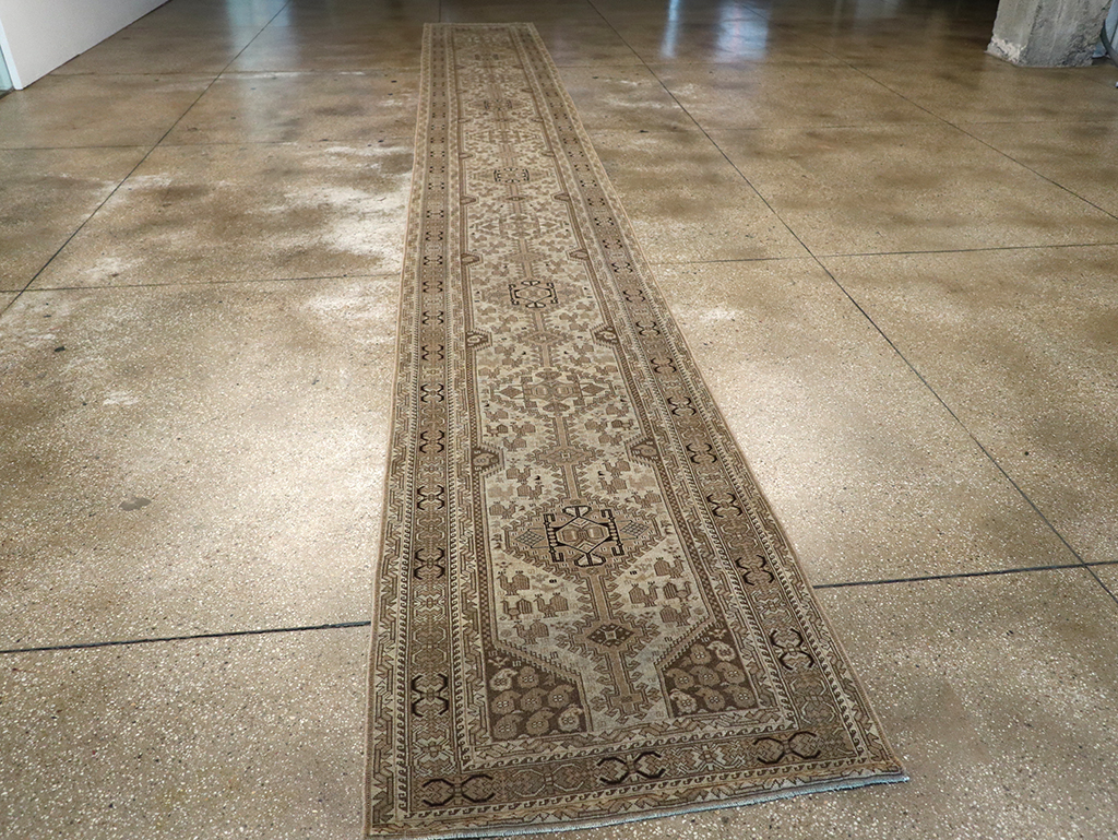 Antique Persian Shiraz Long Runner, No.24051 - Staging