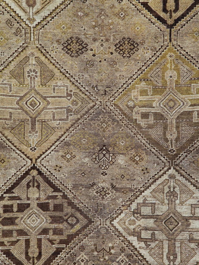 Antique Persian Shiraz Rug, No.24060 - Staging