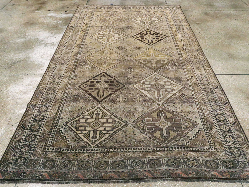 Antique Persian Shiraz Rug, No.24060 - Staging