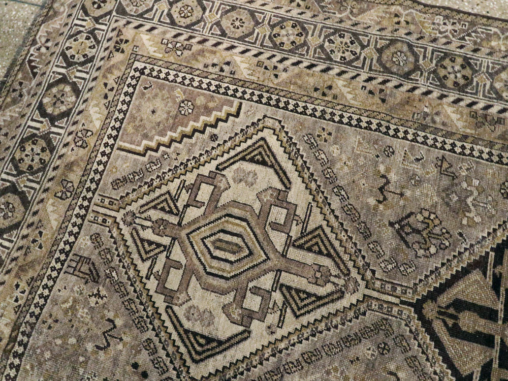 Antique Persian Shiraz Rug, No.24060 - Staging