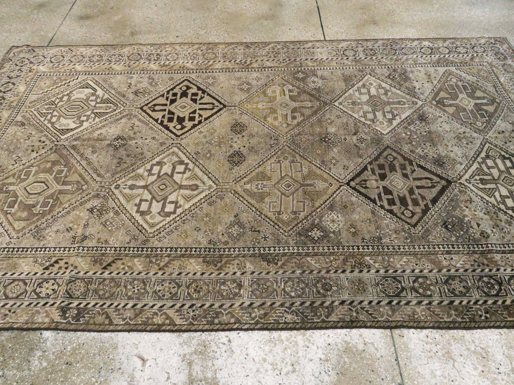 Antique Persian Shiraz Rug, No.24060 - Staging