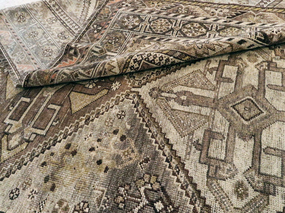 Antique Persian Shiraz Rug, No.24060 - Staging