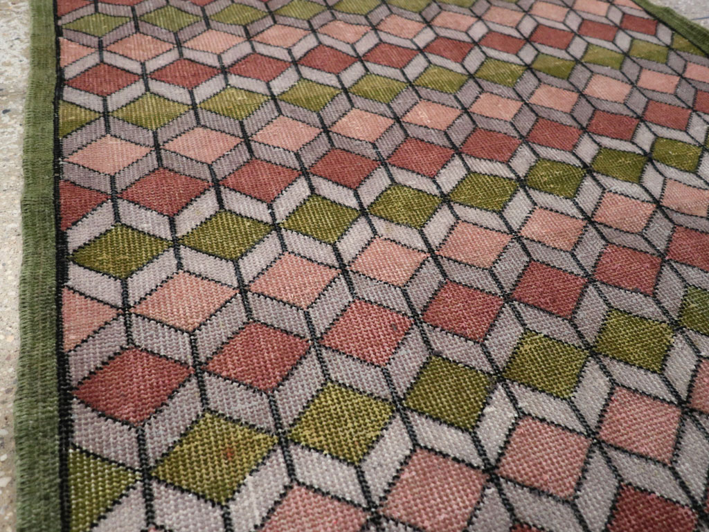 Vintage Anatolian Deco Rug, No.24065 - Staging