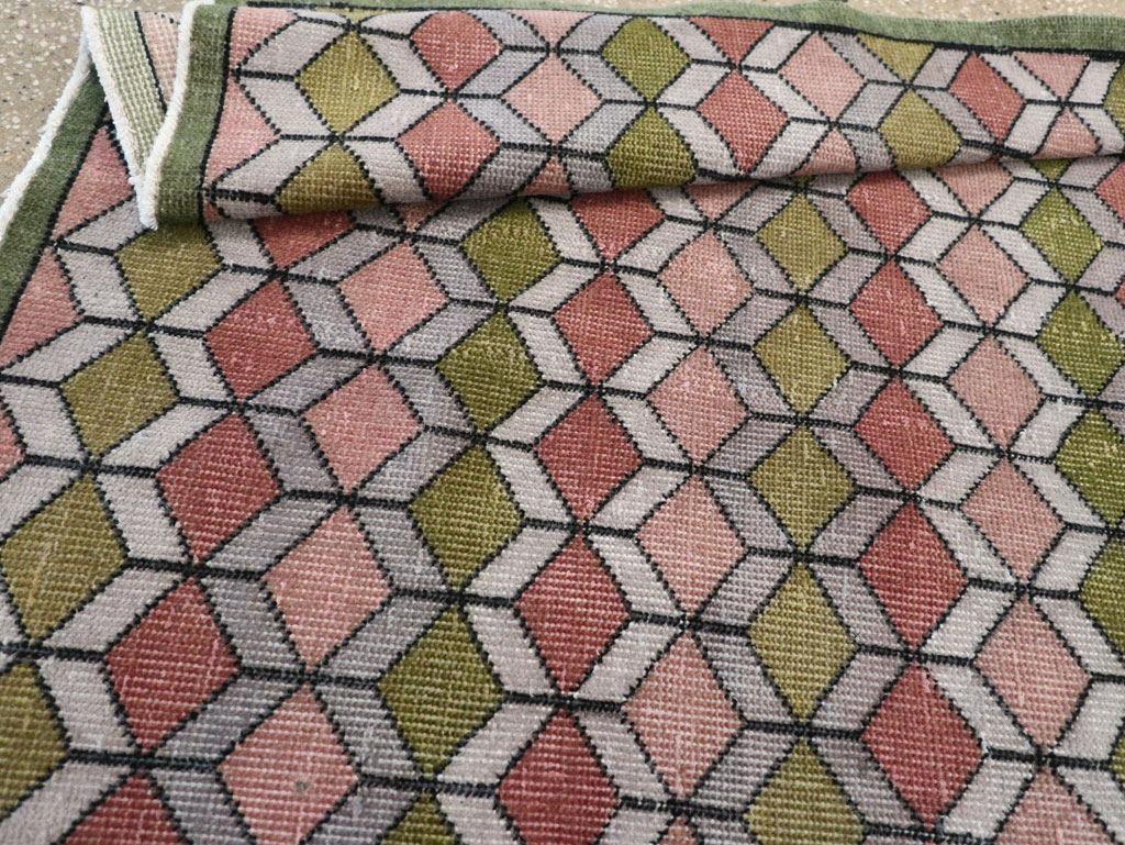 Vintage Anatolian Deco Rug, No.24065 - Staging