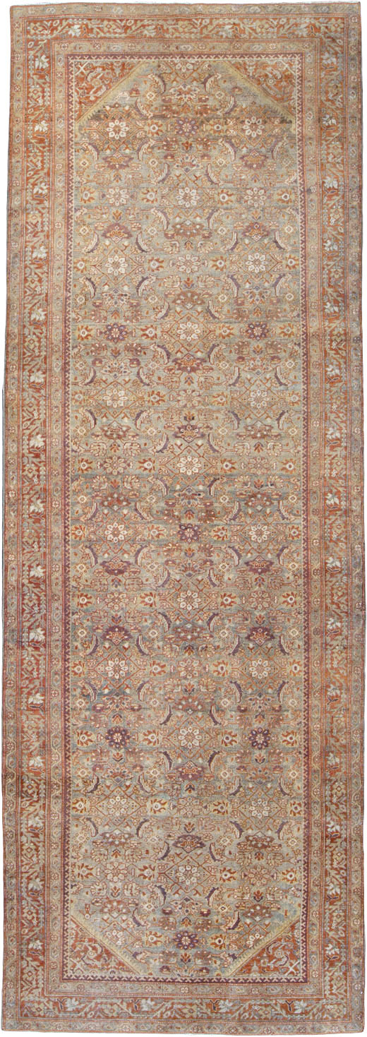 Antique Persian Mahal Gallery Carpet, No.24066 - Staging