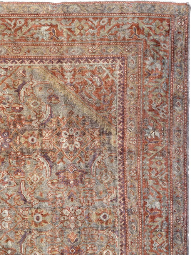 Antique Persian Mahal Gallery Carpet, No.24066 - Staging