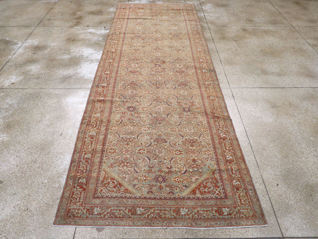 Antique Persian Mahal Gallery Carpet, No.24066 - Staging