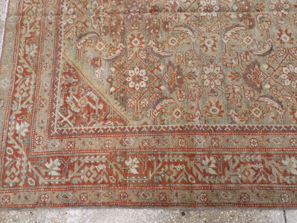 Antique Persian Mahal Gallery Carpet, No.24066 - Staging