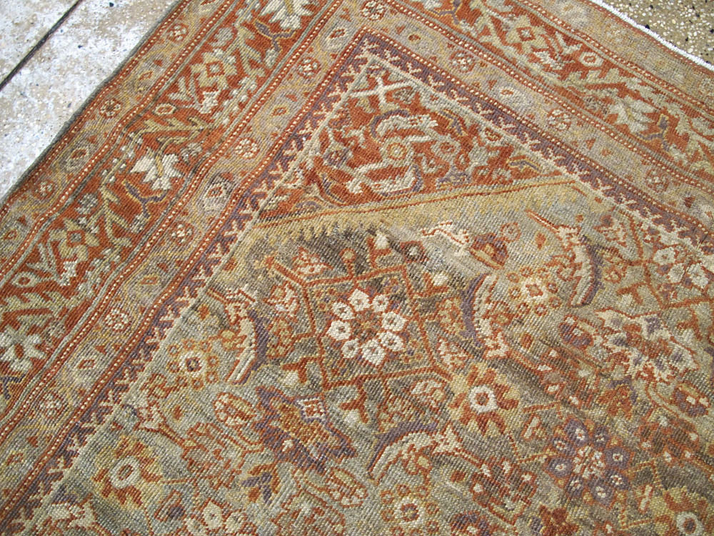 Antique Persian Mahal Gallery Carpet, No.24066 - Staging