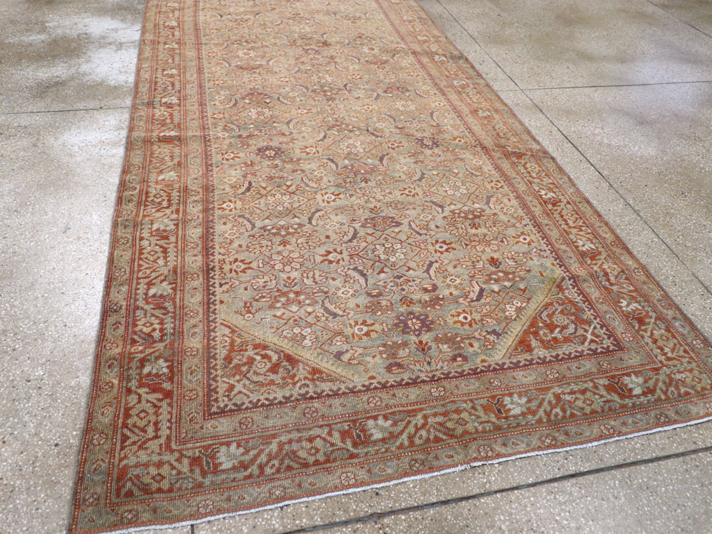 Antique Persian Mahal Gallery Carpet, No.24066 - Staging