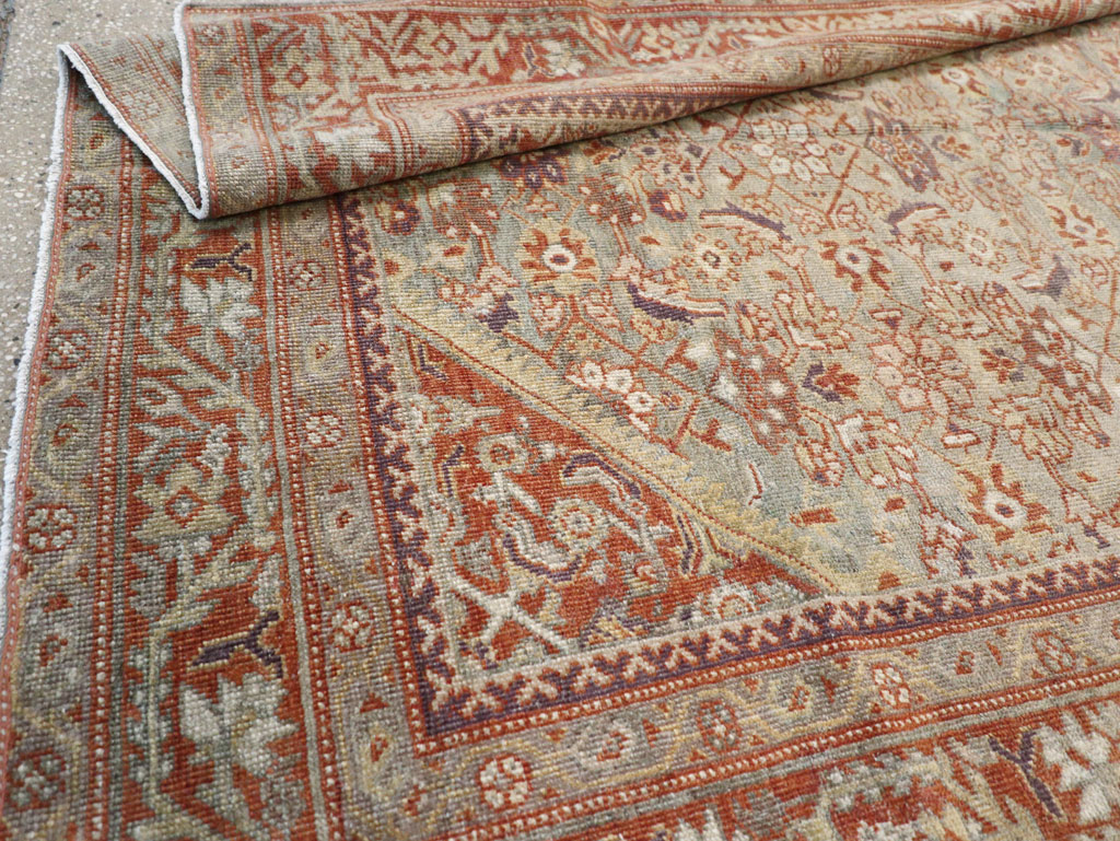 Antique Persian Mahal Gallery Carpet, No.24066 - Staging
