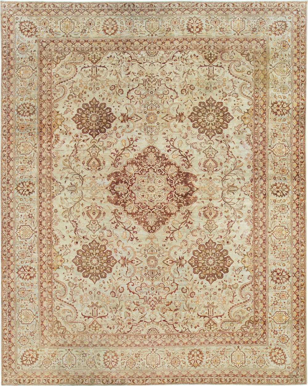 Antique Persian Lavar Kerman Carpet, No.24067 - Staging