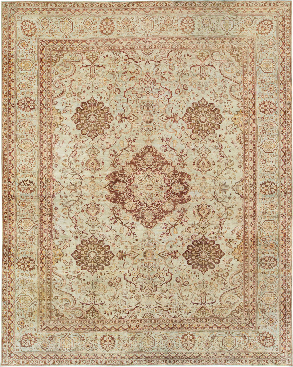 Antique Persian Lavar Kerman Carpet, No.24067 - Staging