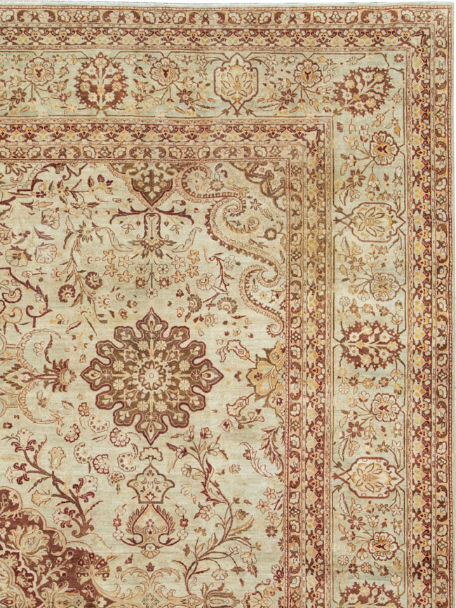 Antique Persian Lavar Kerman Carpet, No.24067 - Staging