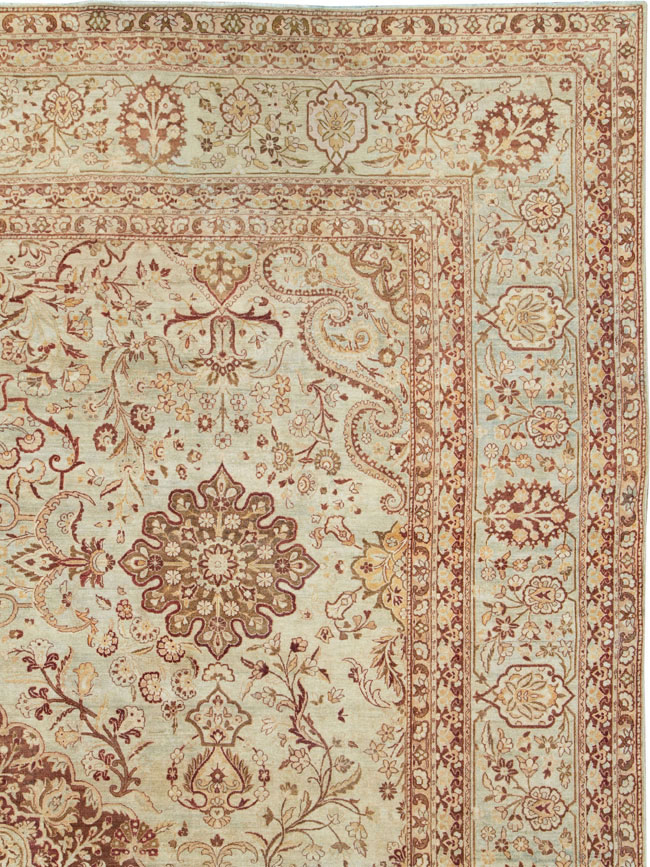 Antique Persian Lavar Kerman Carpet, No.24067 - Staging