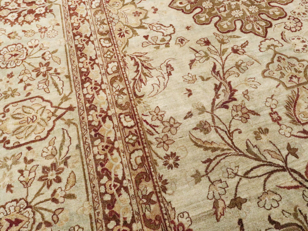 Antique Persian Lavar Kerman Carpet, No.24067 - Staging