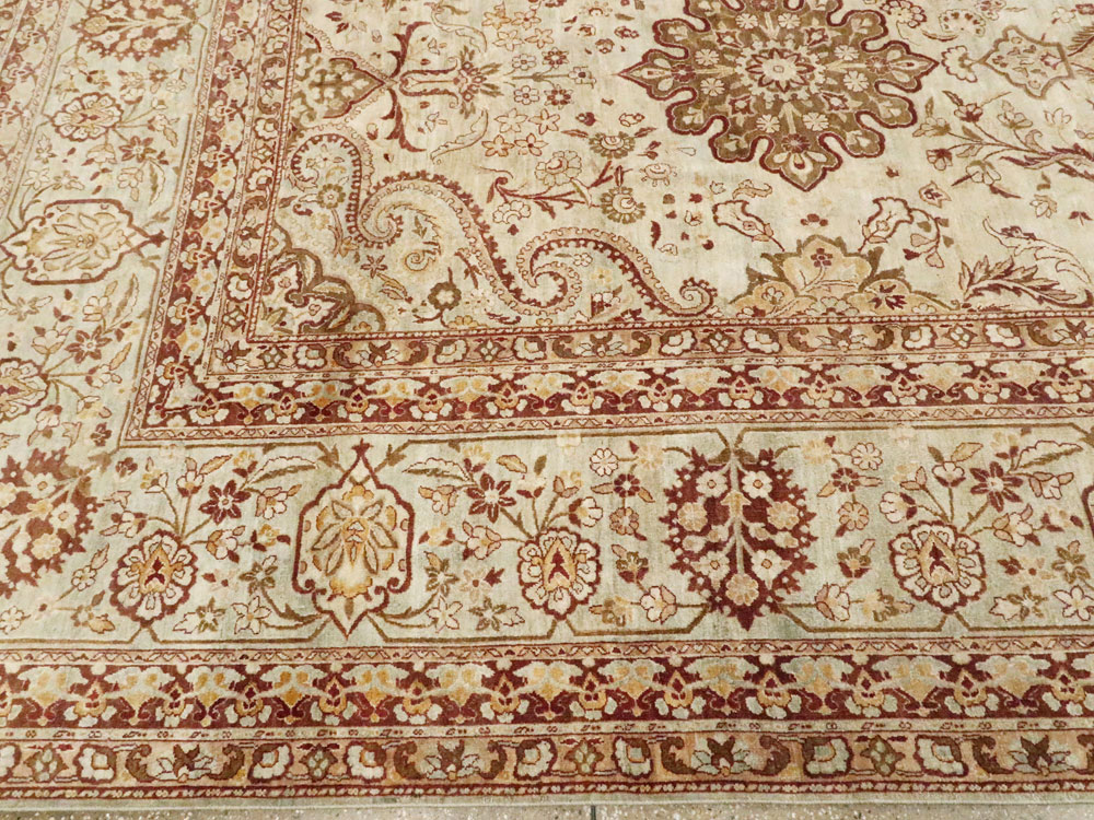 Antique Persian Lavar Kerman Carpet, No.24067 - Staging