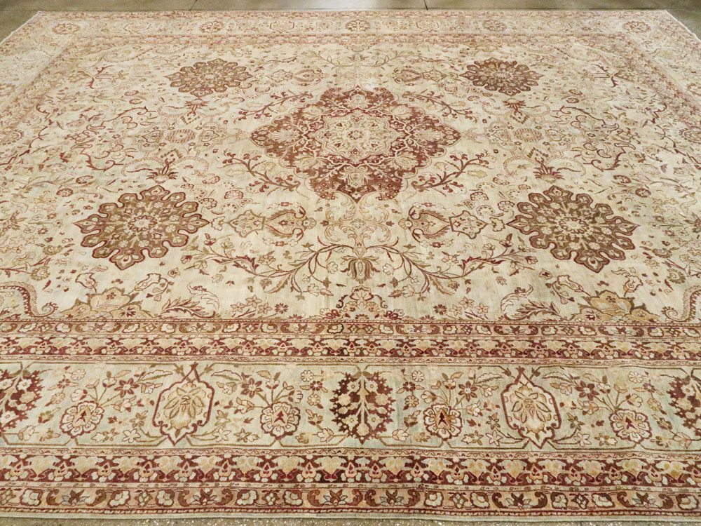 Antique Persian Lavar Kerman Carpet, No.24067 - Staging