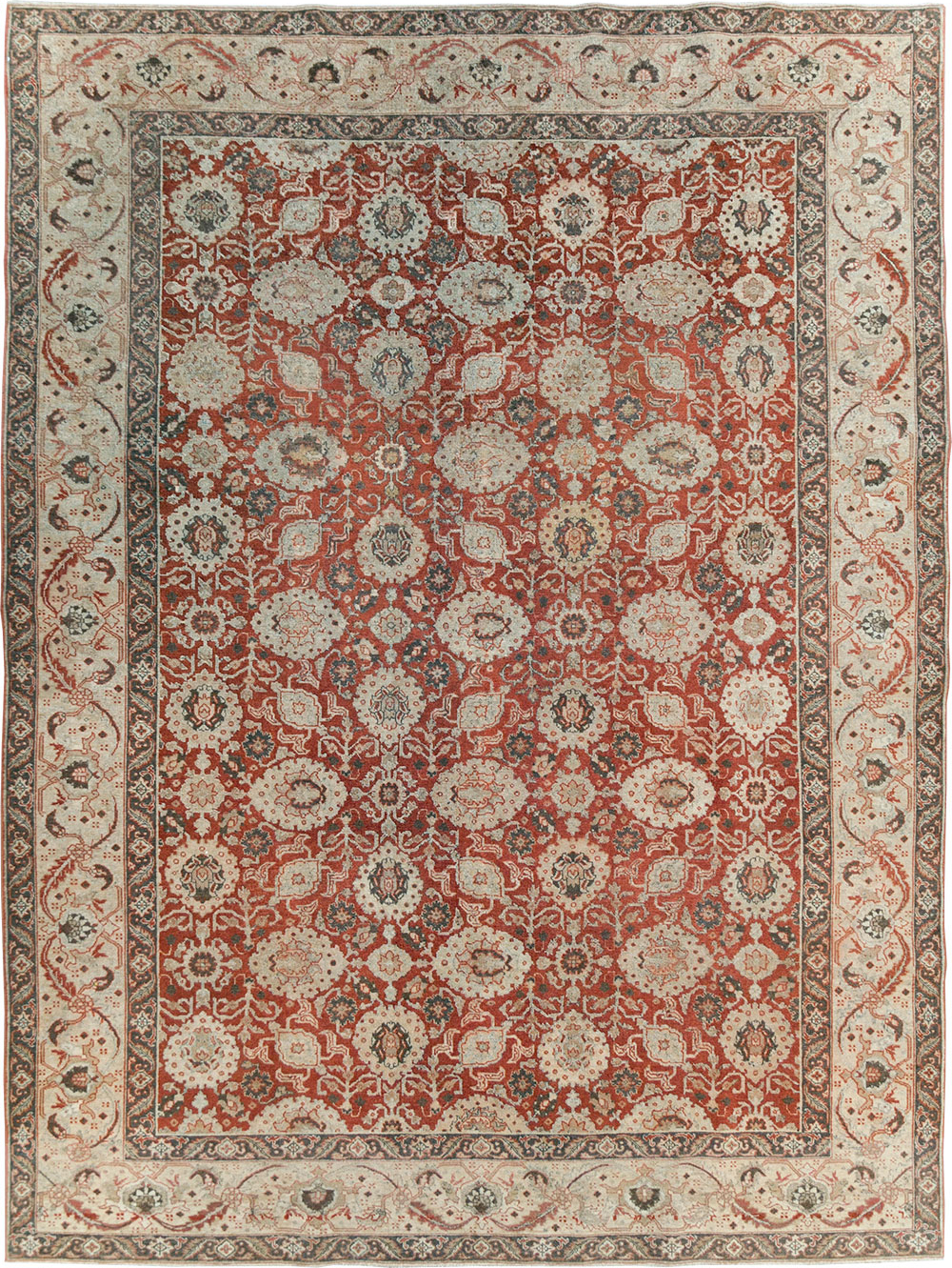 Antique Persian Tabriz Carpet, No.24081 - Staging