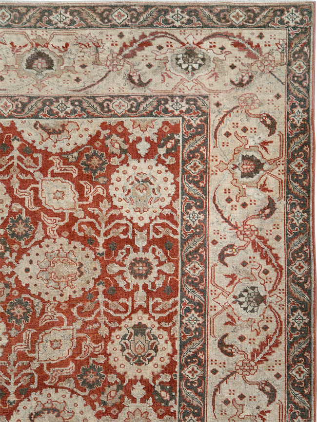 Antique Persian Tabriz Carpet, No.24081 - Staging