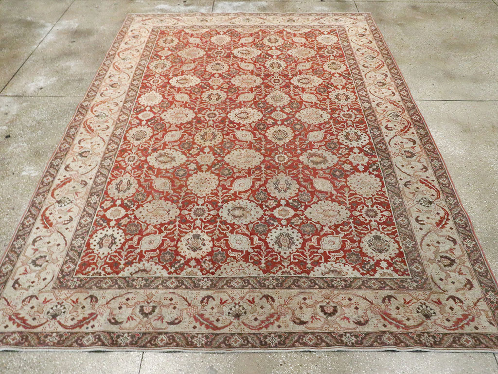 Antique Persian Tabriz Carpet, No.24081 - Staging