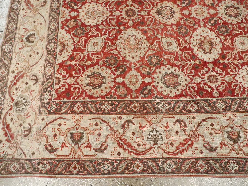 Antique Persian Tabriz Carpet, No.24081 - Staging