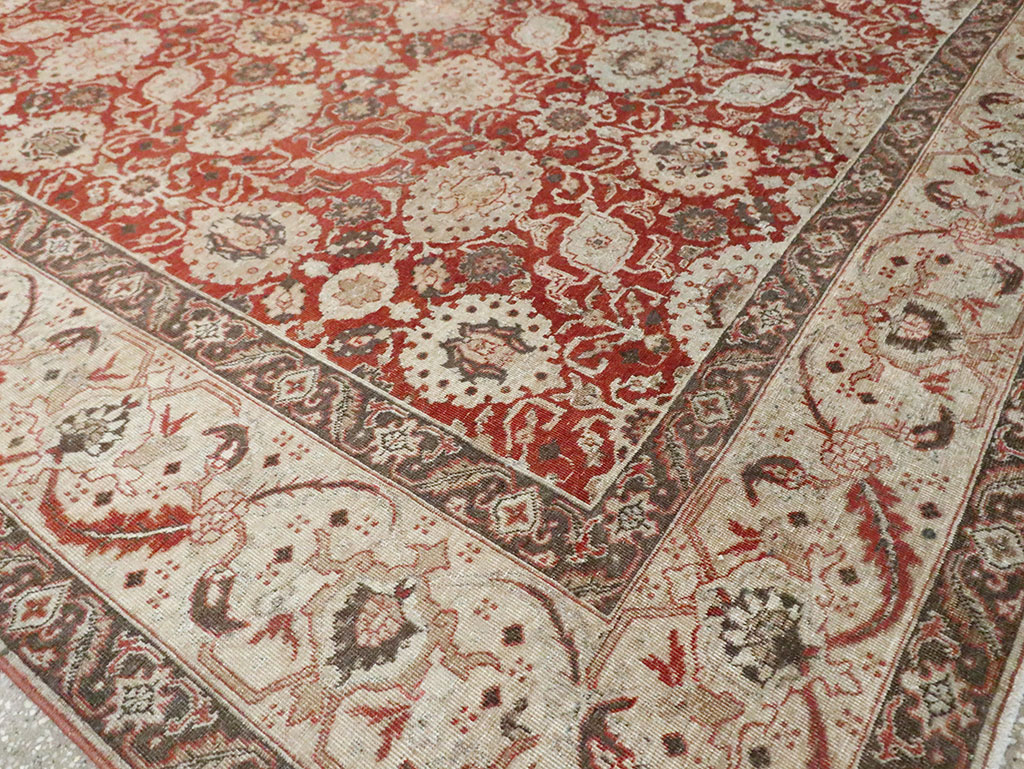 Antique Persian Tabriz Carpet, No.24081 - Staging