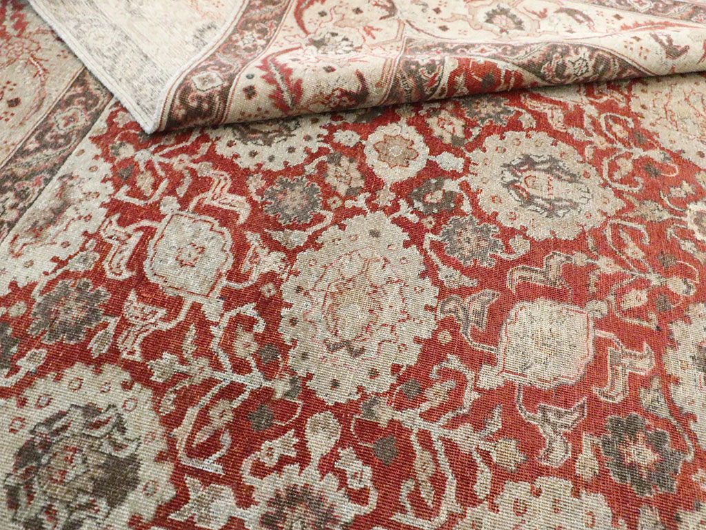 Antique Persian Tabriz Carpet, No.24081 - Staging