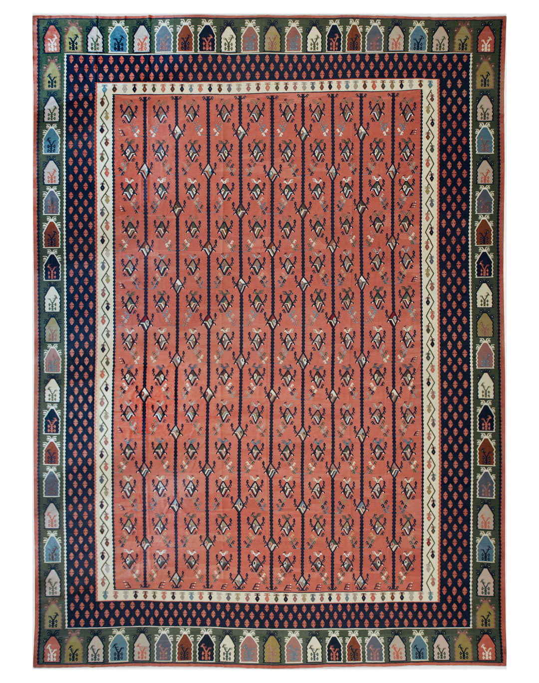 Oversize Vintage Turkish Kilim, No.24086 - Staging