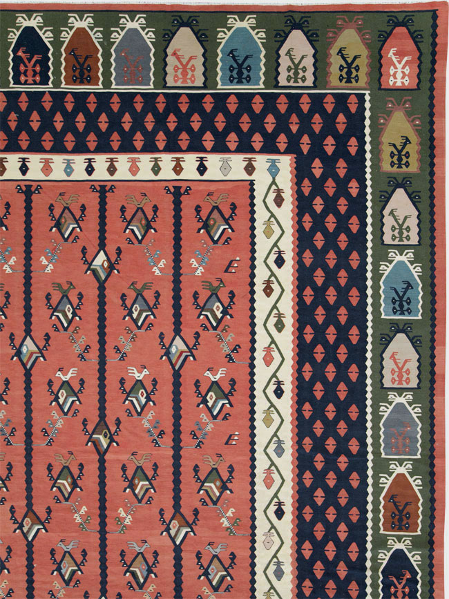 Oversize Vintage Turkish Kilim, No.24086 - Staging