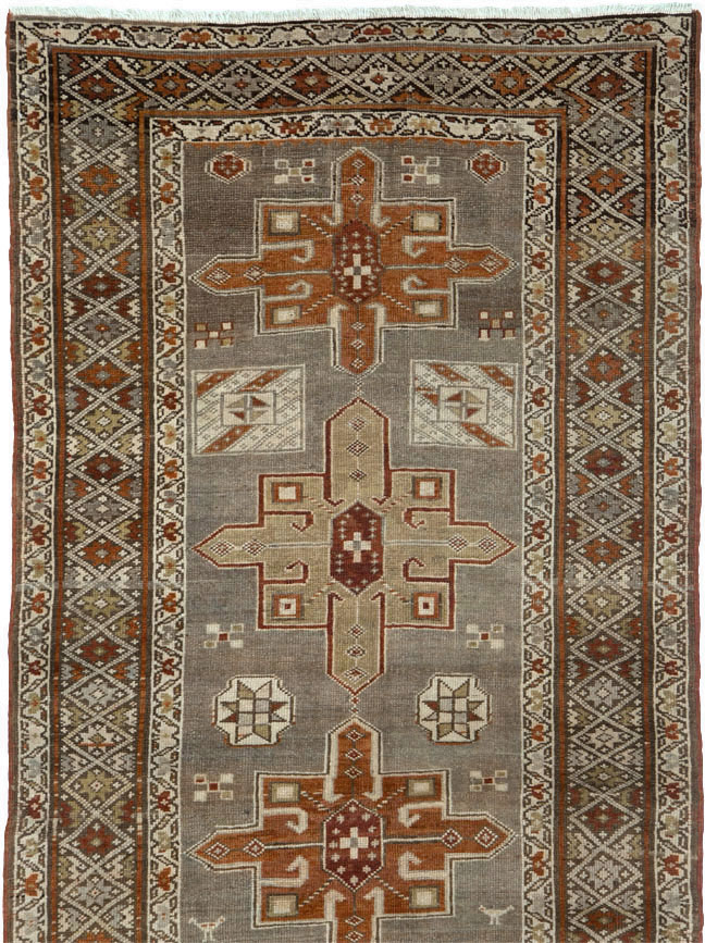 Antique Persian Heriz Long Runner, No.24088 - Staging