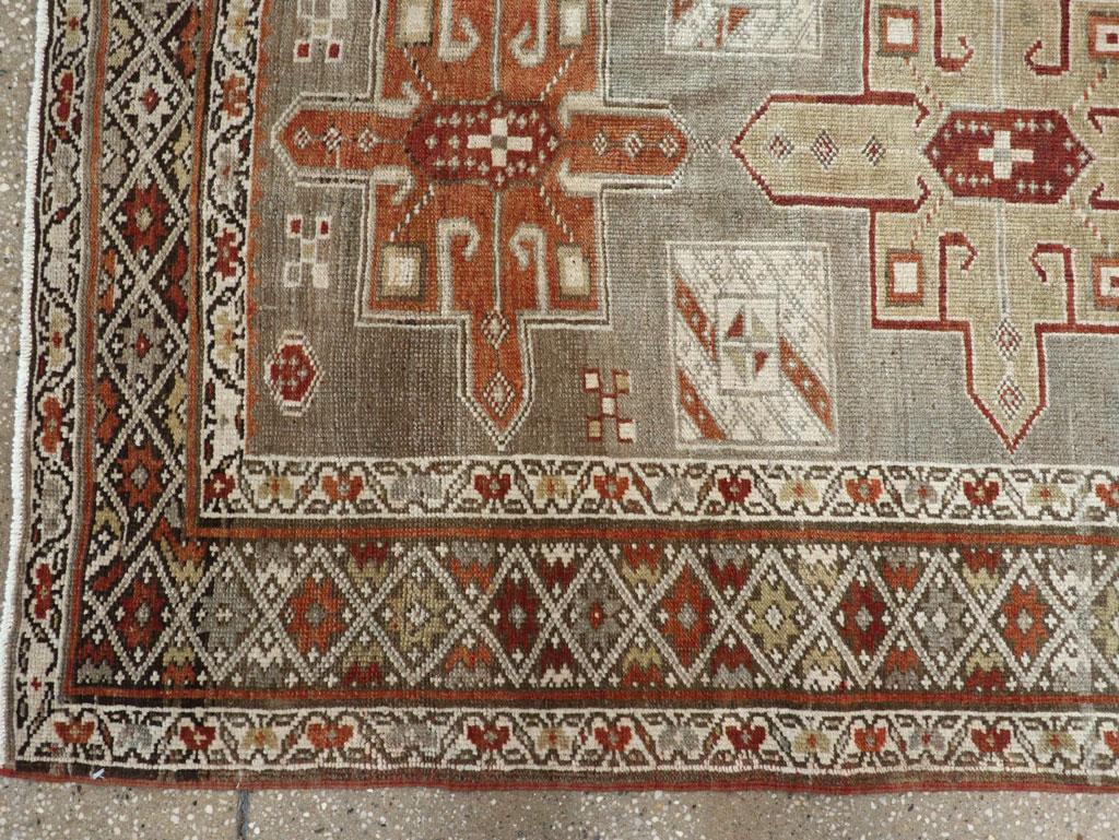 Antique Persian Heriz Long Runner, No.24088 - Staging